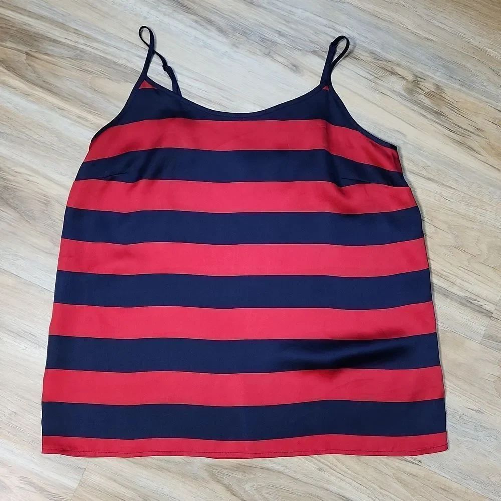 🔹️The Limited Red & Blue Stripes Sleeveless Camisole Blouse Medium